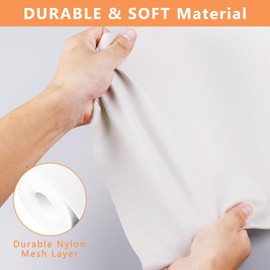 WochiTV Shelf Liner for Cabinets, Drawer Non Adhesive Non Slip Foam Mat for Kitchen, Pantry, Bathroom, Cupboard, Garage, Closet, Shelves, Drawer, Tool Box, White 23.6 x 118 inches