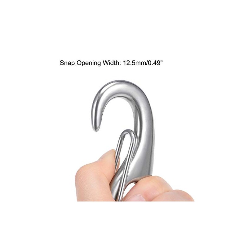 sourcing map Spring Gate Snap Hook 70mm/2.75", 304 Stainless Steel,