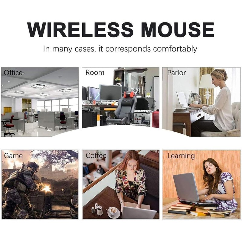 Wireless Mouse,Slim Portable Wireless Mouse for Laptop DPI Optical with