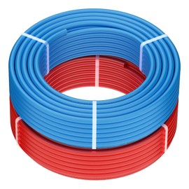 Happybuy PEX Pipe 1/2 Inch, 2 x 100 Feet PEX-A Flexible Tubing for Potable Hot/Cold Water, Plumbing Lines with Free Cutter, Blue & Red for Plumbing Applications