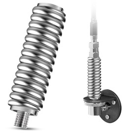 AV DIRECT SS-3H CB Antenna Spring Mount - Heavy Duty Stainless Steel Springs with Electro Polished Plated Fits to Mobile/in-Vehicle CB Radio Antenna Mount - 3/8", 24 Threads with Antennas Up to 5"