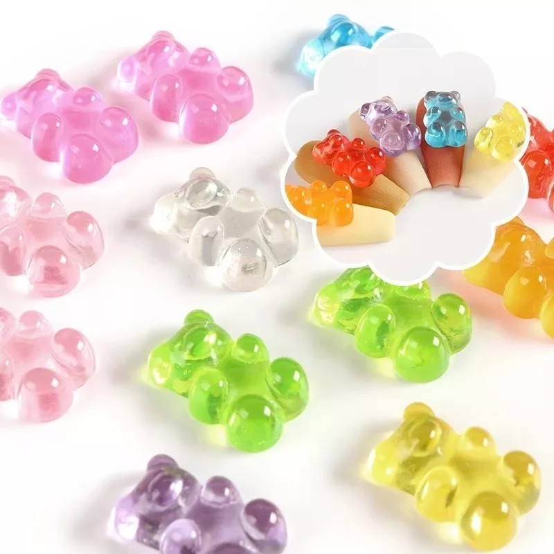 Oso Resina 3d Kawaii P Decoración D Uñas 8 U
