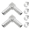 Goldpea 10mm(3/8") Barbed Stainless Steel 304 Hose Barb Elbow 90