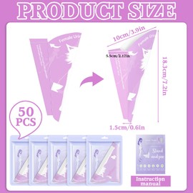 RDDAIPE 50 Pieces Standing Peeing for Women, Urinella for Women on the go, Paper PIPI Funnel Urination Aid for Women, Urine Bag, Pee Aid Urinal for Women, Hiking, Car, Outdoor, Activities, Camping