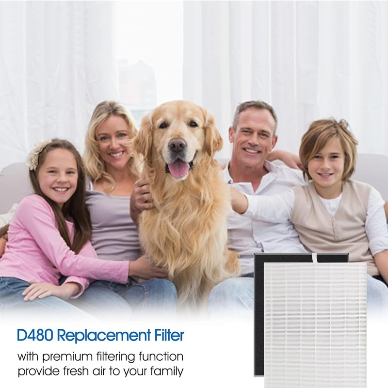 D480 Replacement Filter D4, Compatible with Winix D480 Air Purifier,