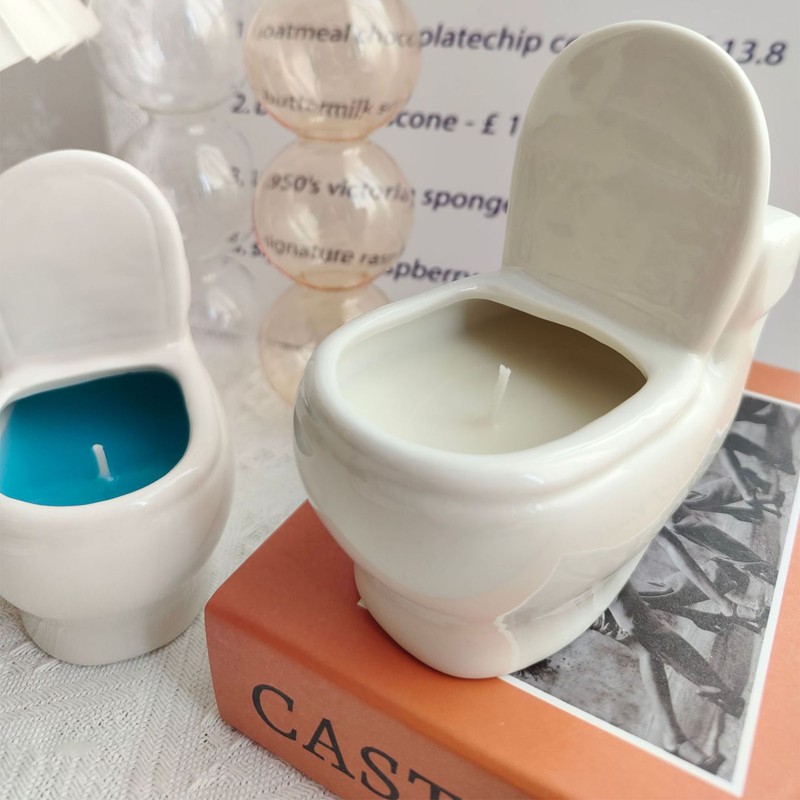 Scented Candle Toilet Style Rich Fragrance Romantic Odor Removal Decorative