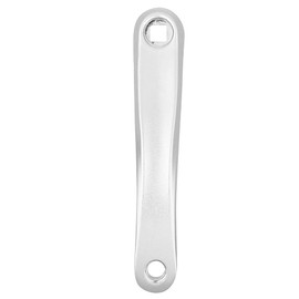 Alomejor Bicycle Crank Arm 170 mm Aluminium Alloy Left Single Speed Crankset with Diamond Hole and Square Hole (Silver-Square Hole-Silver)