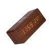 Digital Wooden Alarm Clock Electronic LED Time Display for Bedroom