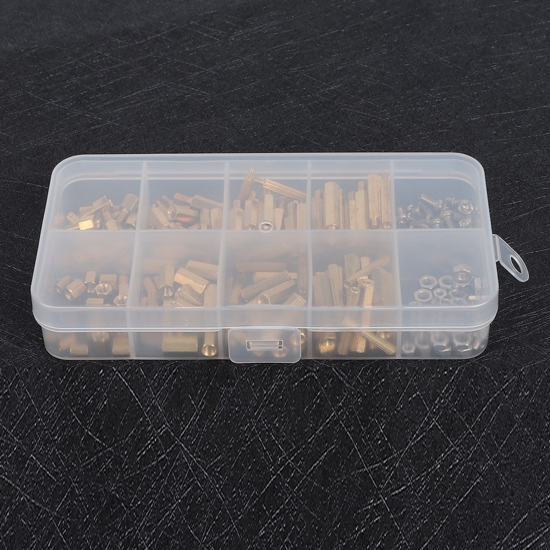 240Pcs Brass M2 M3 Hex Standoff Nut Screw Kit for