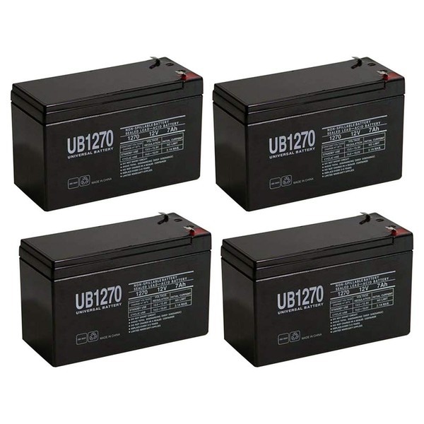 UPG Replacement for 7Ah or 8Ah Leoch Peg Perego DJW12-8HD 12V-7AH/20HR Battery - 4 Pack