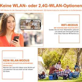 Bextgoo Mini Camera, WiFi & Without WLAN Options, 4K FHD Indoor Surveillance Camera with 32GB Memory Card, Motion Detection, Night Vision, Wide Angle, with App, for Indoor and Outdoor Security (Black)