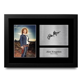 HWC Trading FR A4 Alex Kingston Dr Who Gifts Printed Signed Autograph Picture for TV Show Fans - A4 Framed
