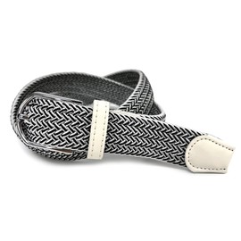 Estimation CW-251 Mesh Rubber Belt, Golf Belt, Men’s (11 Types in Total, Total Length: Approx. 40.2 inches (102 cm)), Cool Biz, School Uniform, Golf, Stretch Rubber, white mix, Free size