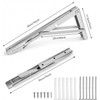 MINISOISO Folding Console Heavy Duty 350 mm Shelf Holder Stainless