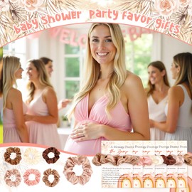 Cheerupp 36 Sets Boho Rainbow Baby Shower Favors for Guests, Pampas Grass Hair Ties Scrunchies Thank You Cards A Message from the Bump, Gender Reveal Sign Souvenirs Gift Celebrating Supplies