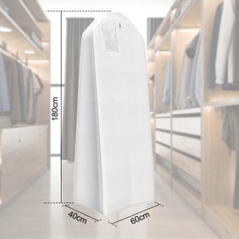 Bridal Dress Cover Garment Storage Bag 180 cm Breathable Garment Bag Long Garment Bag for or Long Coats Evening Dresses Wedding Dresses