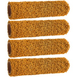 4 Pcs Textured Paint Roller 9 inch Small Texture Roller Set Tan Texture Maker Roller Cover for Painting Walls Popcorn Ceiling Improvement Paint Supplies