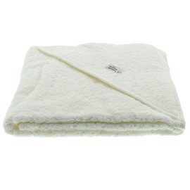 Pippi Unisex baby bath towel with hood – Organic Cotton, 83x83 cm 4306 White