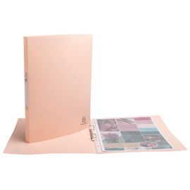 Exacompta - Ref 54270E - Pack of 4 Skandi Soft Binders - Recycled PP - 2 Round Rings - 20mm Spine - External Size: 32x25cm - File Format A4-4 Assorted Colours