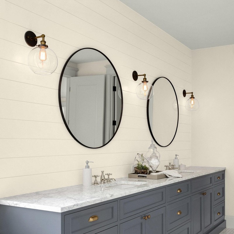 Glidden Interior Paint + Primer: White/Brandied Pears, One Coat, Eggshell,