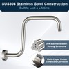 BRIGHT SHOWERS 13 Inch Shower Head Extension Arm with Flange