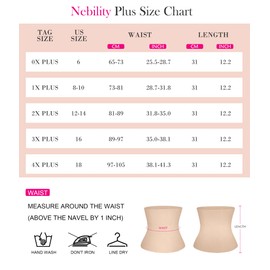Nebility Waist Trainer for Women Plus Size Corset Shapewear Tummy Control Waist Cincher Postpartum Girdle Body Shaper
