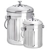 Eddingtons Mini Tabletop Compost Pail/Tea Bag Bin-Stainless Steel, 2.25 Litre,