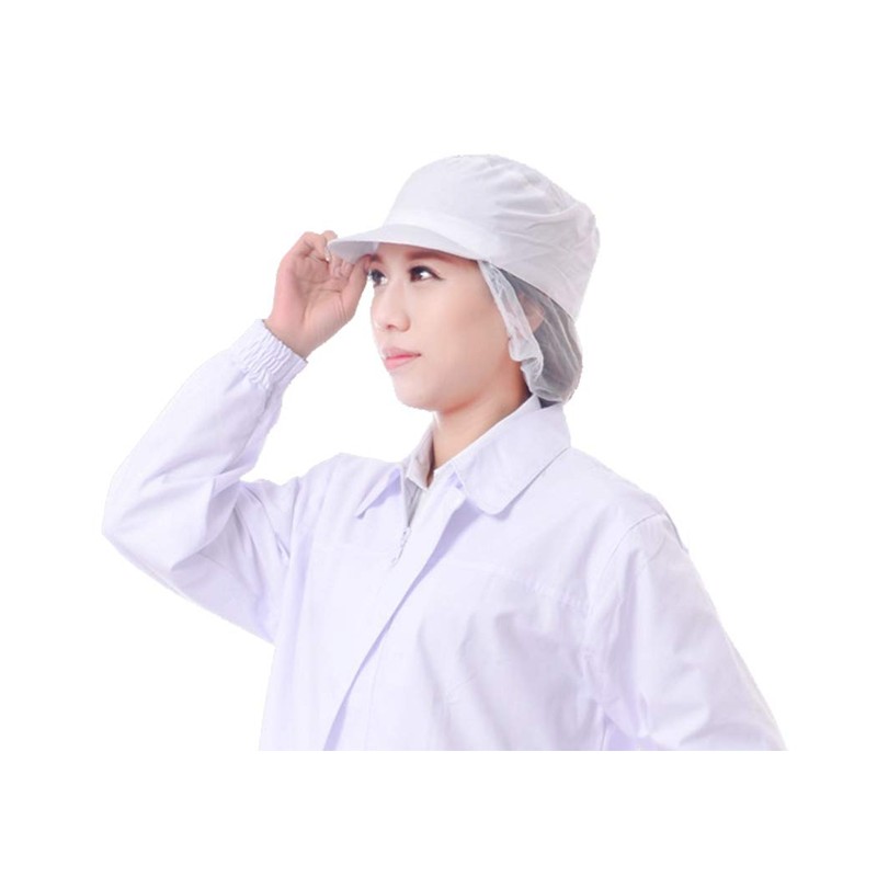 Olive-G Commercial Sanitary Hat, One Size, Kitchen, Factory, White, Set