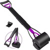 23.6-Inch Folding Dog Pooper Scooper with Long Handle, Spring-Loaded Claw