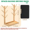 Bamboo Baby Bottle Drying Rack, Vertical Bottle Dryer Holder with