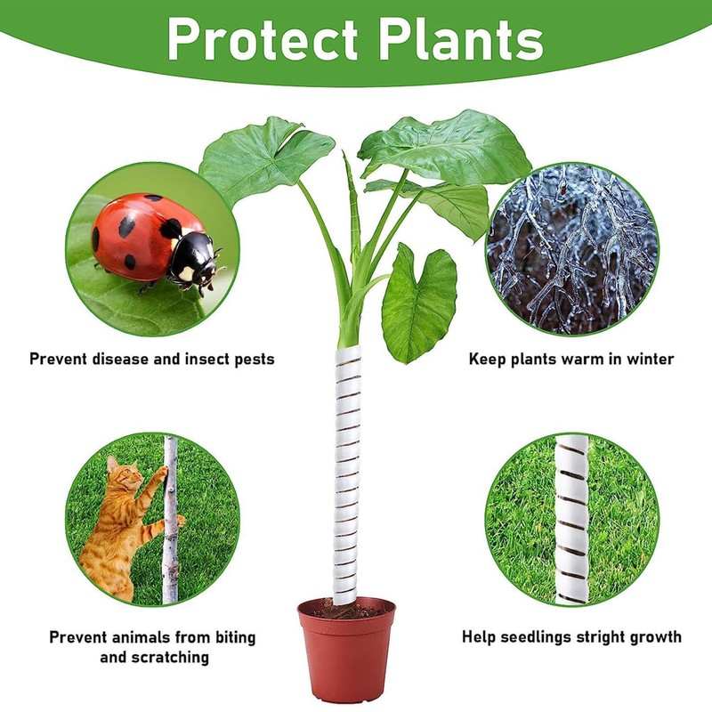 Tree Trunk Protector 4PCS 2 Size PP Spiral Tree Wrap