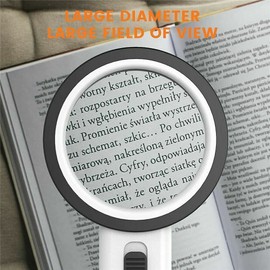 Magnifying Glass, 30X Handheld Large Magnifying Glass 12 LED Illuminated Lighted Magnifier for Macular Degeneration, Seniors Reading, Soldering, Inspection, Jewelry, Exploring