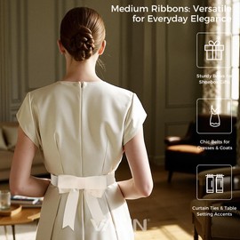 VATIN 25 mm Purple Grosgrain Ribbon 23 Metres Perfect for Wedding Decor, Wreath, Baby Shower,Gift Package Wrapping and Other Projects