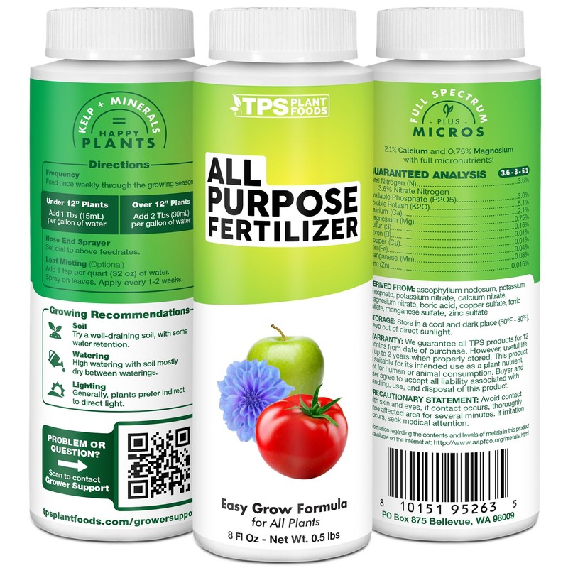 All Purpose Fertilizer – Complete Liquid Plant Food for Healthy