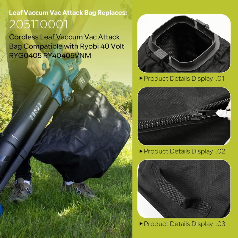 Leaf Bag Replacement for Ryobi Part # 205110001
