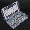 135pcs Carbon Steel Four Claw Nut Assortment Kit for Furniture