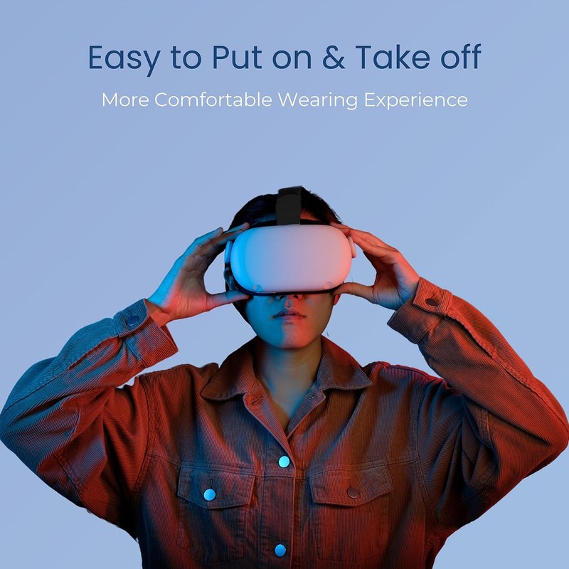 BUSQUEDA Elite Strap with Battery for Oculus Quest 2,8000mAh Extend