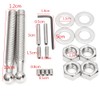 Universal Push Button Billet Hood Pins Lock Clip Kit Aluminum