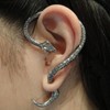 Yienate Unique Silver Snake Earrings Stud Earrings Medusa Climber Crawler