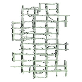 Sizzix Thinlits Die, Gridiron by Seth Apter, 1 Cutting Die, Silver