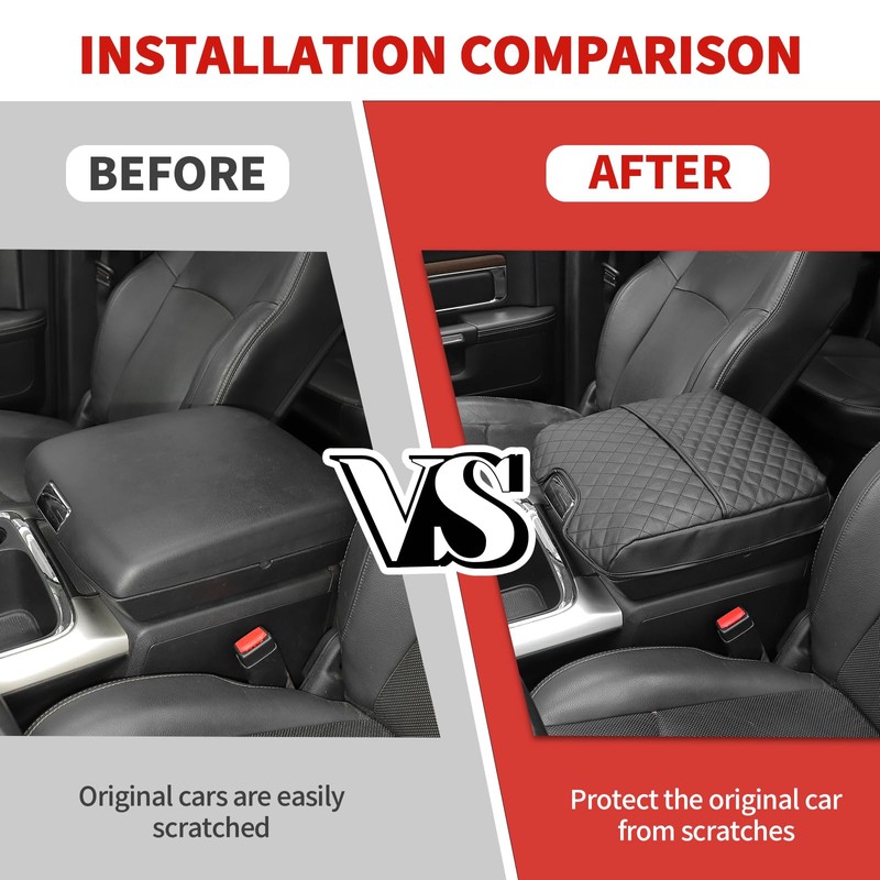 Jimen for Ram Armrest Cover, Car Center Console Cushion Pad