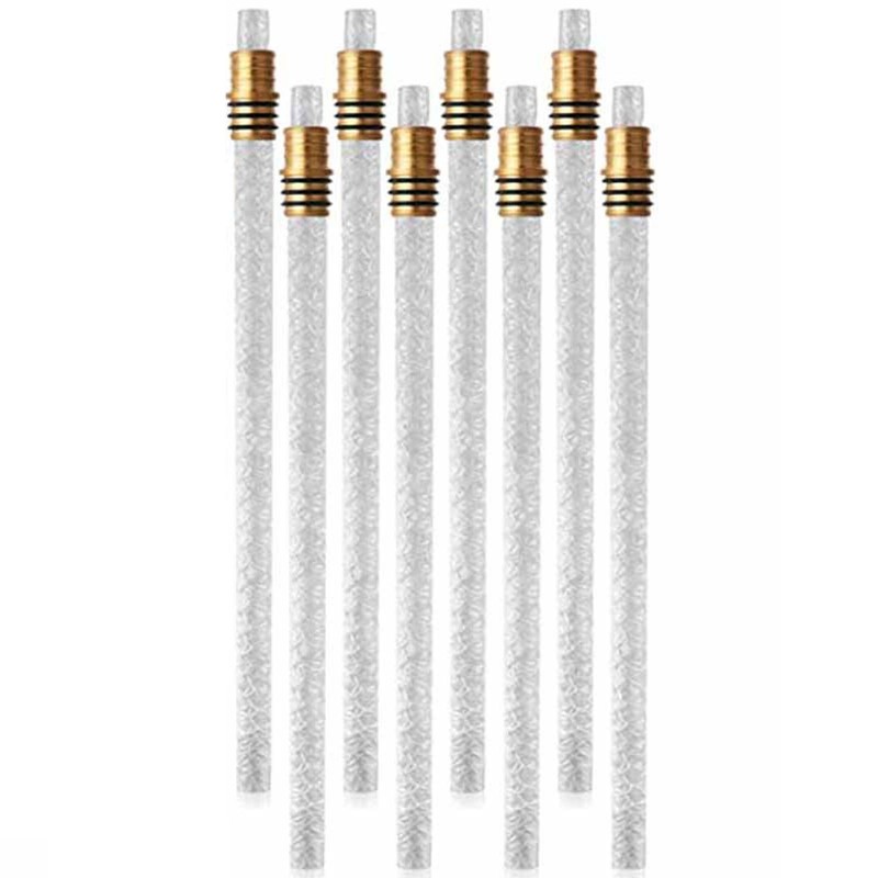 8Pack Wine Bottle Torch Kit Long Life Torch Wicks Brass