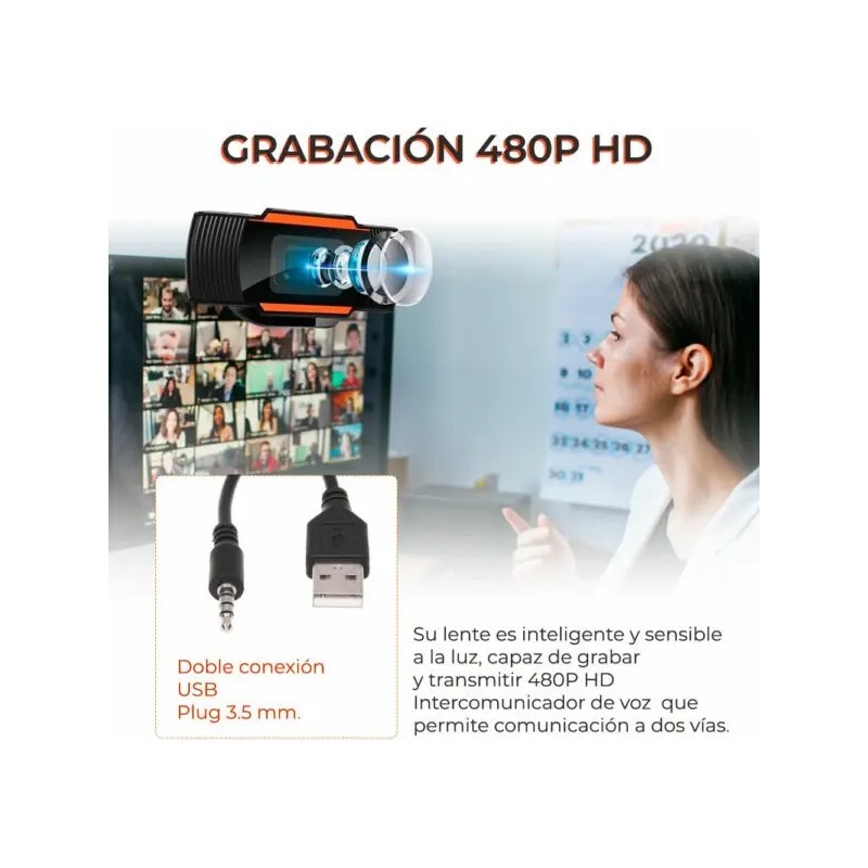 Webcam Con Microfono Tipo Gamer
