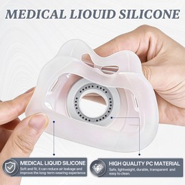 Replacement Silicone Cushion Compatible with AirFit F40 Frame, Soft Silicone Replacement Pad for Full Face Mask Frame, Replacement Accessory Only (Medium)