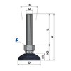 Schwaderer Machine Feet, Leveling Feet, Levelling Feet, Joint Feet, Height-Adjustable