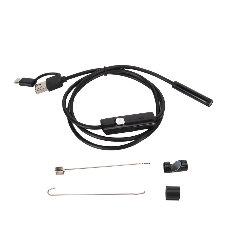 USB Endoscope 8mm Lens 3 in 1 Interface IP67 Waterproof