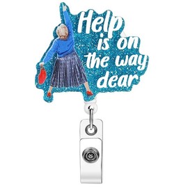 Cute Badge Holder, 1 Count Retractable Badge Reel, Summer Gifts Creative ID Badge Holder with Clip for Nurse Doctor Student Worker Volunteer, Easter Gifts, Men Gifts:_Light Blue_one-size