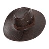 PACKOVE Wide Brim PU Leather Cowboy Hat for Men and
