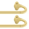 JRZOO 2 Pack Gold Curtain Rod, Wrap Around Curtain Rods