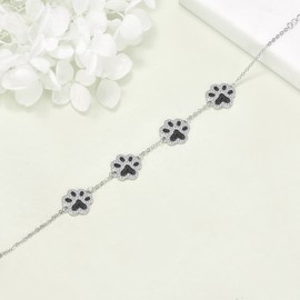 Sunflower Sterling Silver Bracelets Cardinal Paw Prints Evil Eye Gifts for Women Girls, Sterling Silver, Not specified